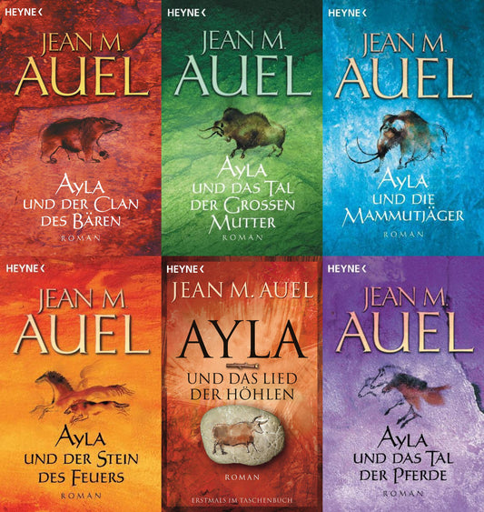 Ayla, Die Kinder der Erde Band 1-6 + 1 exklusives Postkartenset