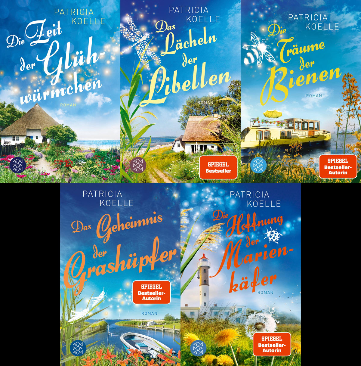 Die Inselgärten-Reihe Band 1-5 plus 1 exklusives Postkartenset