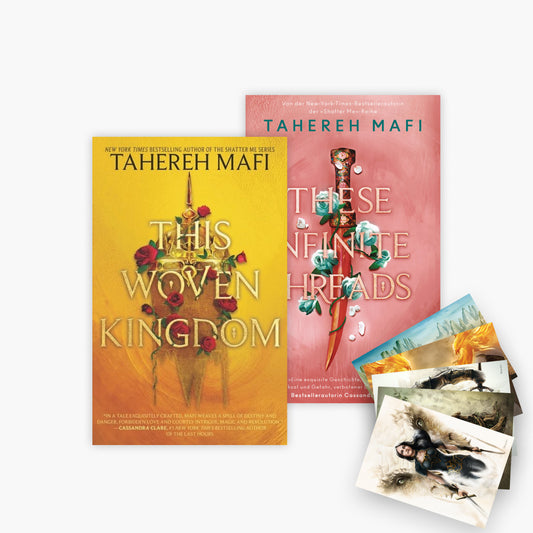 Die Woven Kingdom-Reihe Band 1+2 plus 1 exklusives Postkartenset