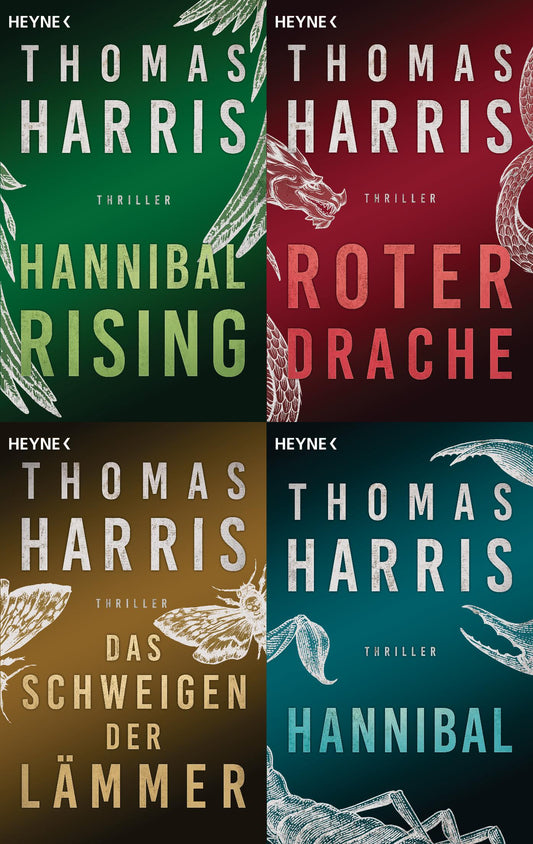 Hannibal Lecter Reihe Band 1-4 plus 1 exklusives Postkartenset