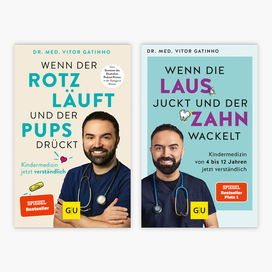 Wenn der Rotz läuft und der Pups drückt + Wenn die Laus juckt und der Zahn wackelt + 1 exklusives Postkartenset