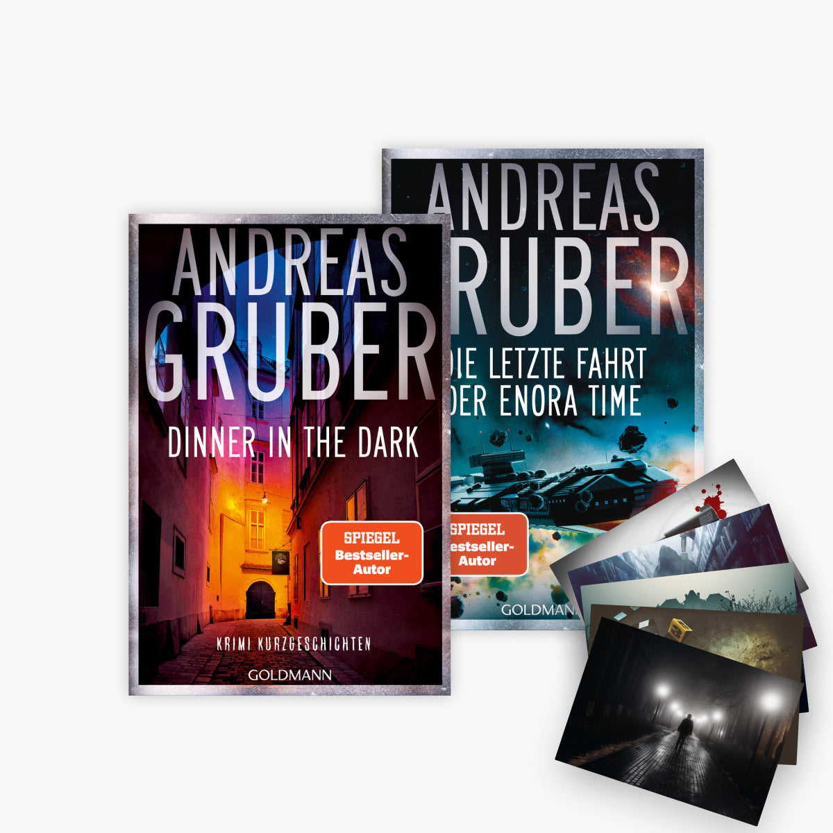 Das Andreas Gruber Kurzgeschichten-Set: Krimi + Science-Fiction + 1 exklusives Postkartenset