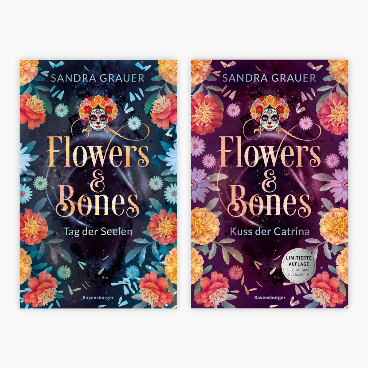 Die Flowers & Bones-Reihe Band 1+2 plus 1 exklusives Postkartenset