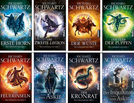 Richard Schwartz Geheimnis von Askir Serie + 1 exklusives Postkartenset