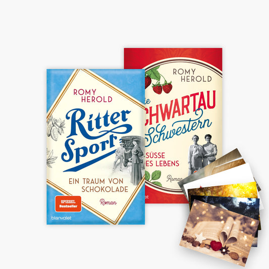 Ritter Sport-Ein Traum von Schokolade + Die Schwartau-Schwestern + 1 exklusives Postkartenset