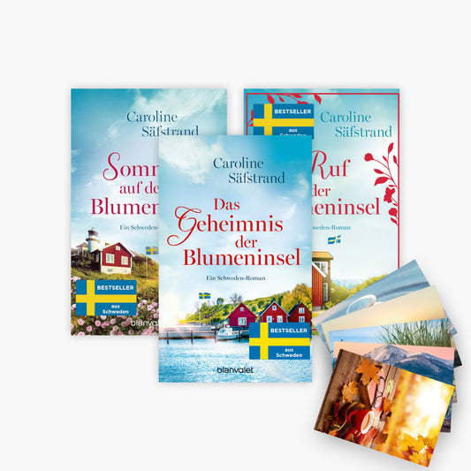 Die Blumeninsel-Reihe 3 Bücher + exklusives Postkartenset