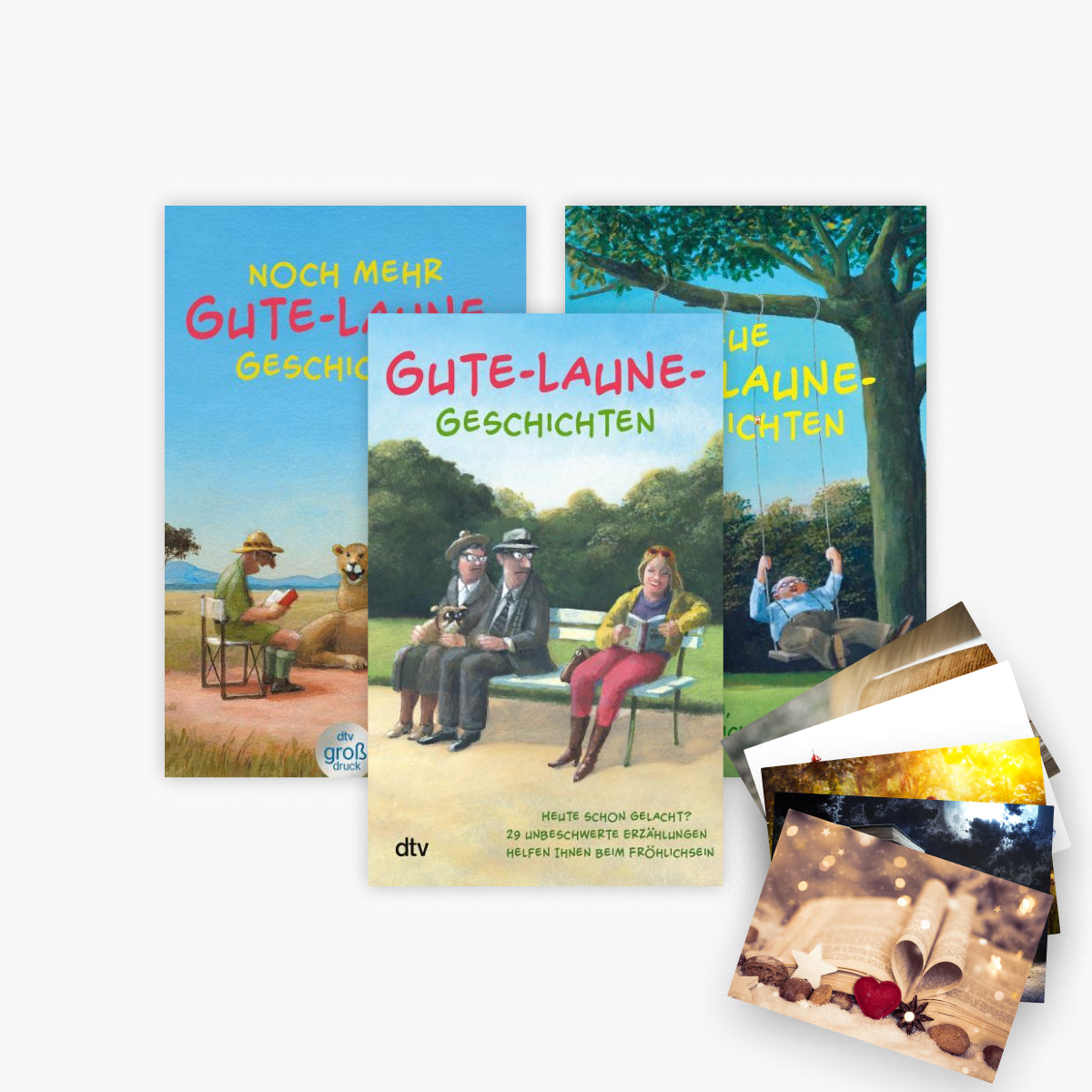 Das Gute-Laune-Geschichten-Set: 3 Bände + 1 exklusives Postkartenset