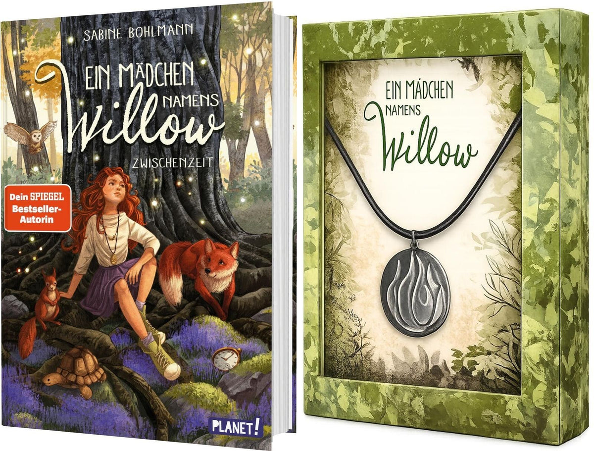 Ein Mädchen namens Willow-Set: Buch + Halskette plus 1 exklusives Postkartenset