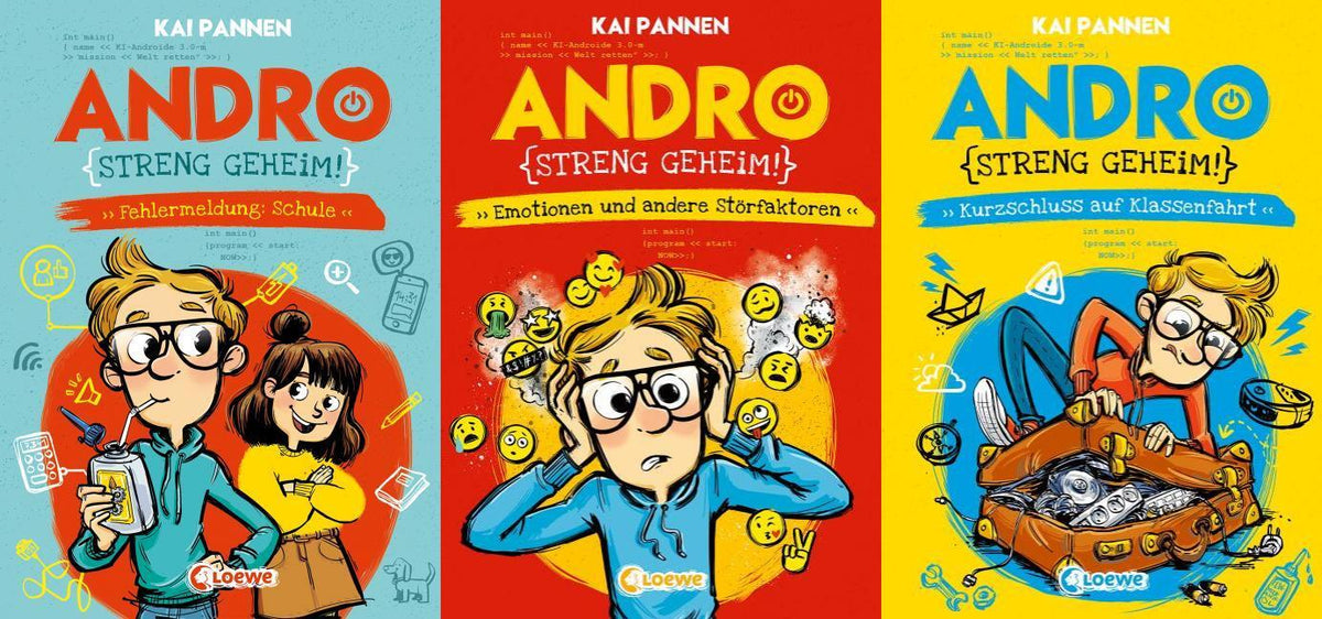 Andro, streng geheim Band 1-3 plus 1 exklusives Postkartenset