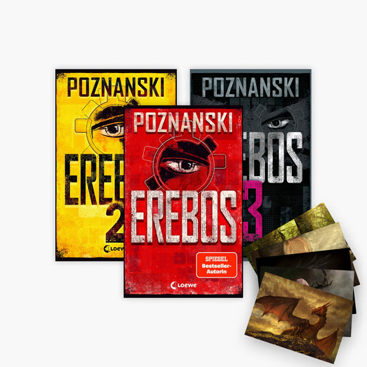 Die Erebos-Reihe Band 1-3 plus 1 exklusives Postkartenset