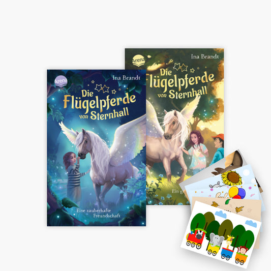 Die Flügelpferde von Sternhall-Set Band 1+2 plus 1 exklusives Postkartenset