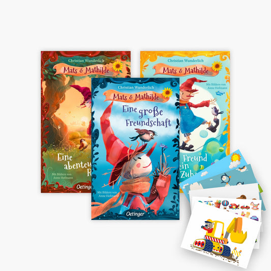 Die Mats und Mathilde-Reihe Band 1-3 plus 1 exklusives Postkartenset