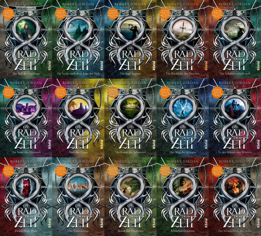 Das Rad der Zeit in 15 Bänden + 1 exklusives Postkartenset