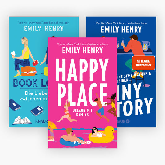 Happy Place / Book Lovers / Funny Story + 1 exklusives Postkartenset