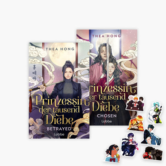 Die Prinzessin der tausend Diebe-Reihe Band 1+2 plus 1 exklusives Stickerset