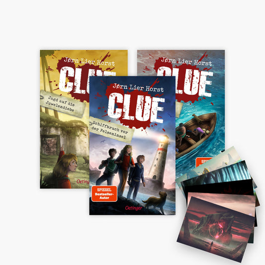 Das CLUE-Kinderdetektiv-Abenteuer-Set: Band 1-3 plus 1 exklusives Postkartenset