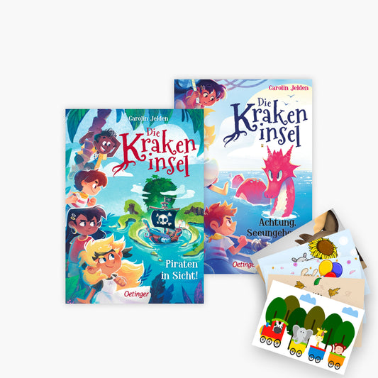 Die Krakeninsel - Reihe: Band 1 + 2 plus 1 exklusives Postkartenset