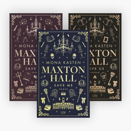 Die Maxton Hall Reihe – Save me, Save you, Save us (Band 1 bis 3) von Mona Kasten mit limitiertem Farbschnitt