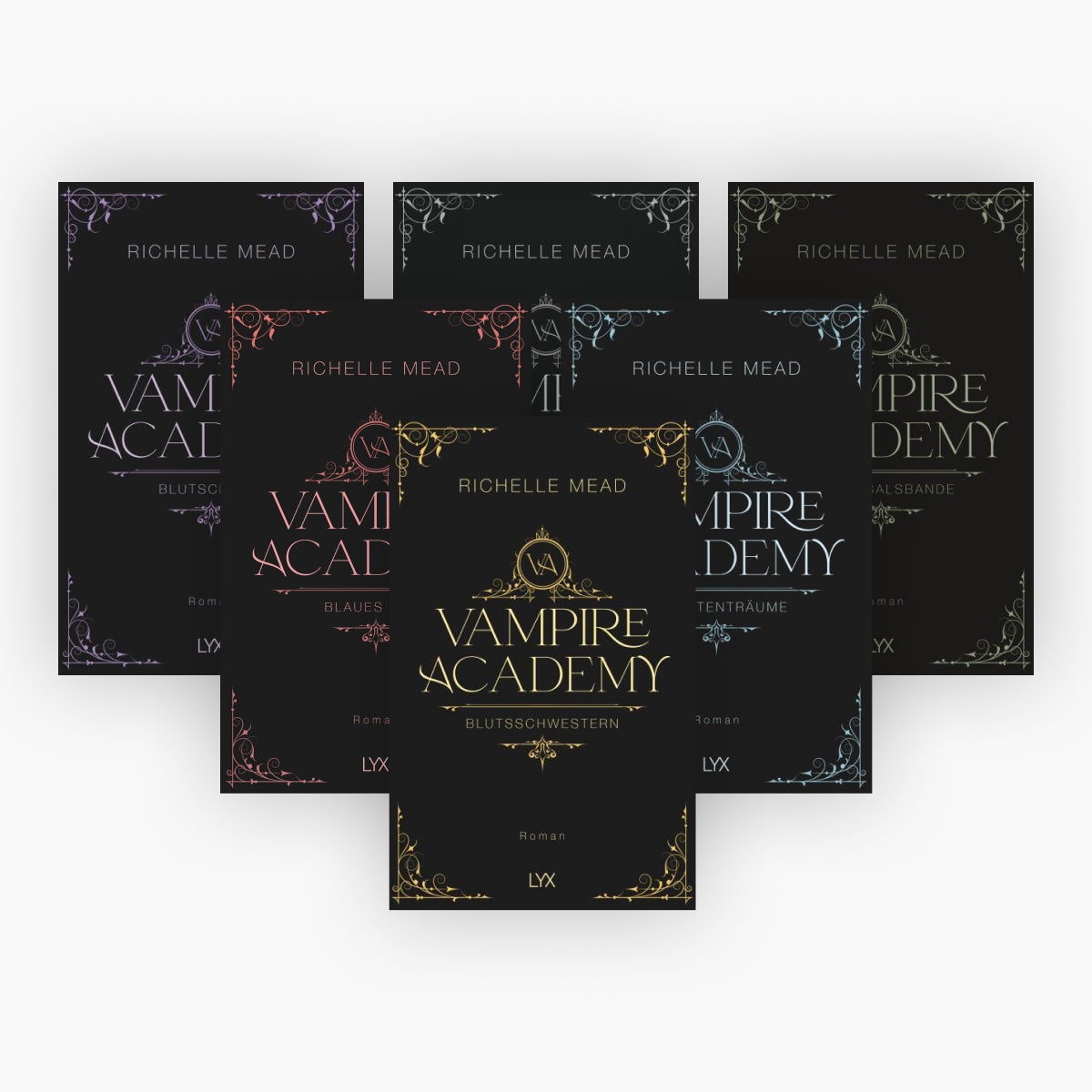 Die Vampire-Academy-Reihe Band 1-6 plus 1 exklusives Postkartenset