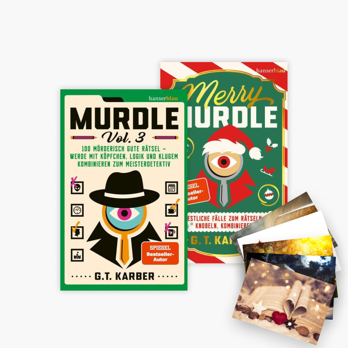 Murdle Volume 3 + Merry Murdle + 1 exklusives Postkartenset