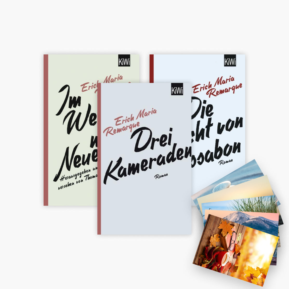 Das Remarque Klassiker-Set 3 Bücher + 1 exklusives Postkartenset