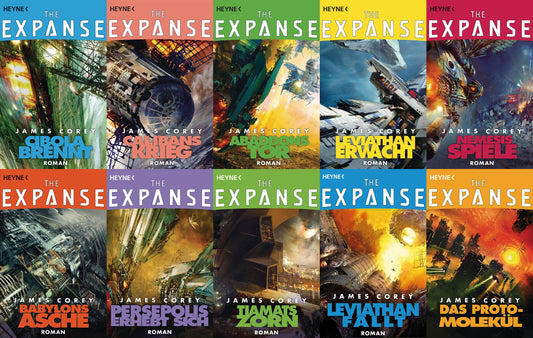 James Corey Expanse Reihe Band 1-10 + 1 exklusives Postkartenset