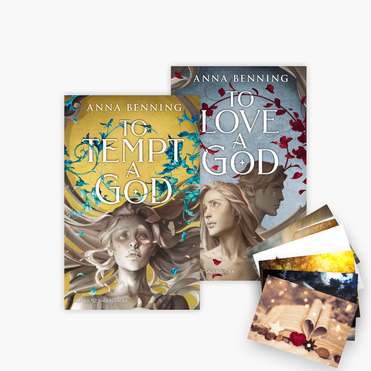 Die Götterlicht Trilogie Band 1+2 plus 1 exklusives Postkartenset