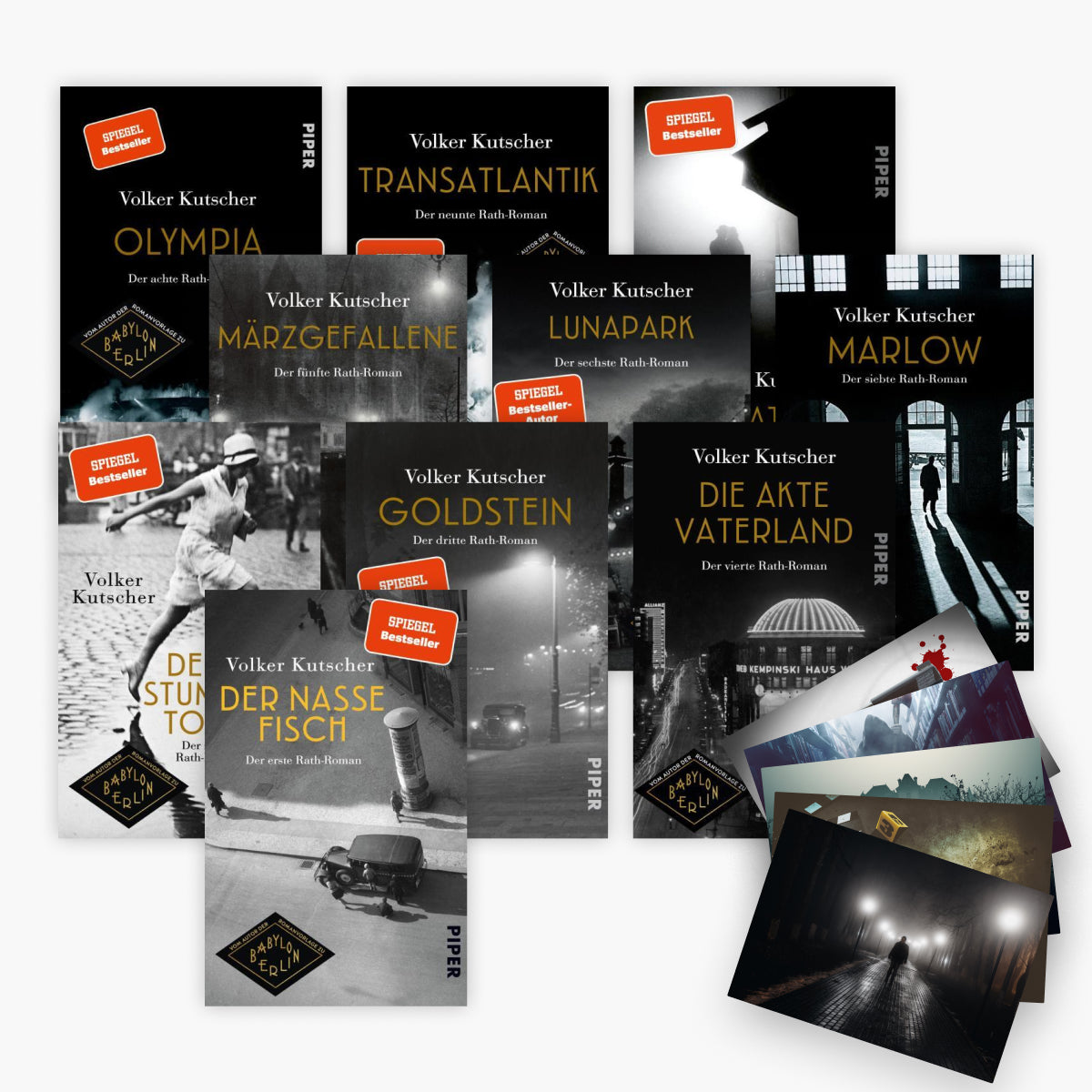 Die Babylon-Berlin-Serie Band 1-10 plus 1 exklusives Postkartenset