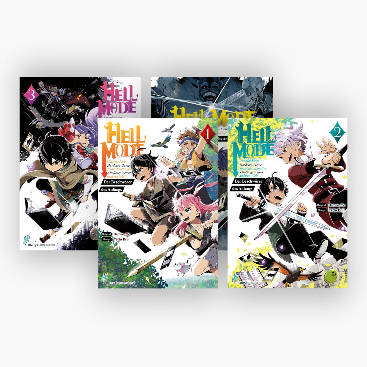 Hell Mode Band 1-4 plus 1 exklusives Postkartenset