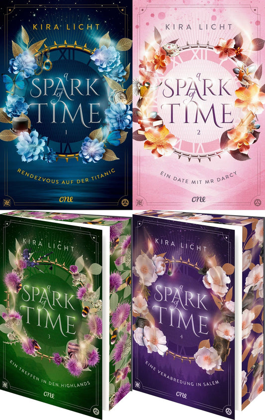 Die A Spark of Time-Reihe Band 1-4 plus 1 exklusives Postkartenset