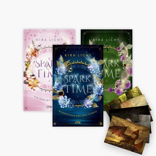 Die A Spark of Time-Reihe Band 1-3 plus 1 exklusives Postkartenset