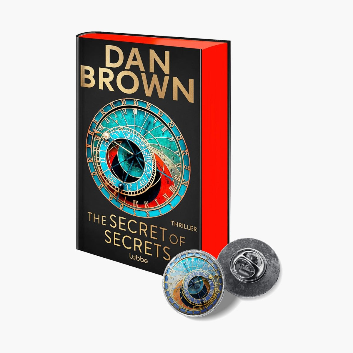 Buch The Secret of Secrets von Dan Brown als Thriller-Neuerscheinung bei Buchserien.de – limitierte Edition mit exklusivem Metall-Pin als Fan-Add-on.