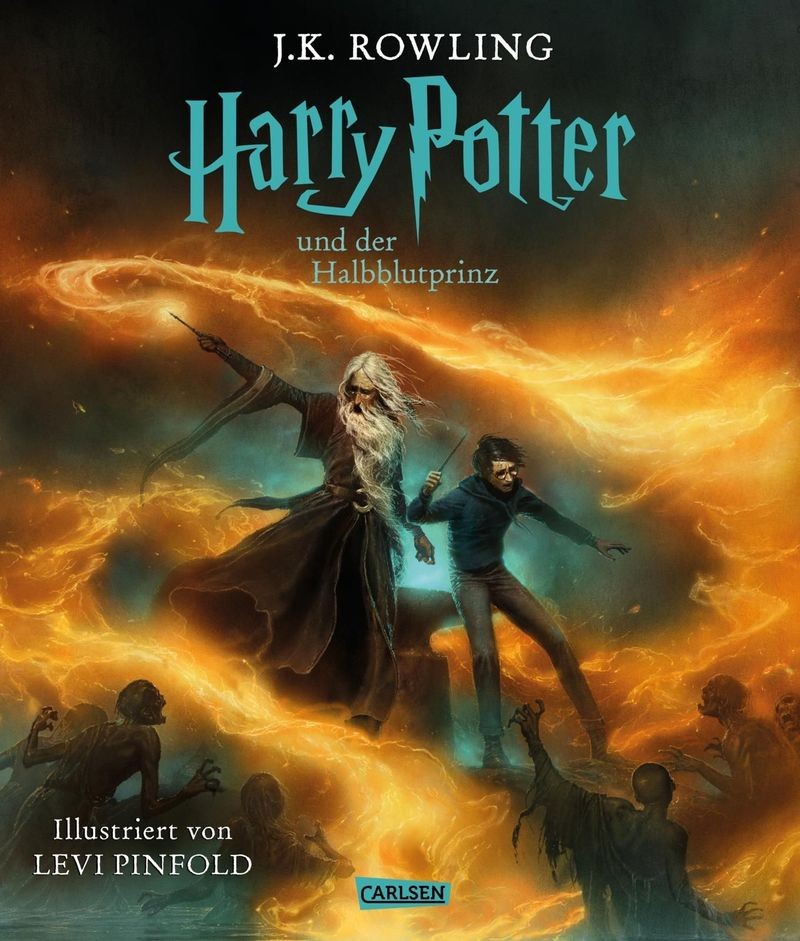 Der 6. Band der Harry Potter Schmuckausgaben: Der Halbblutprinz + 1 original Harry Potter Button