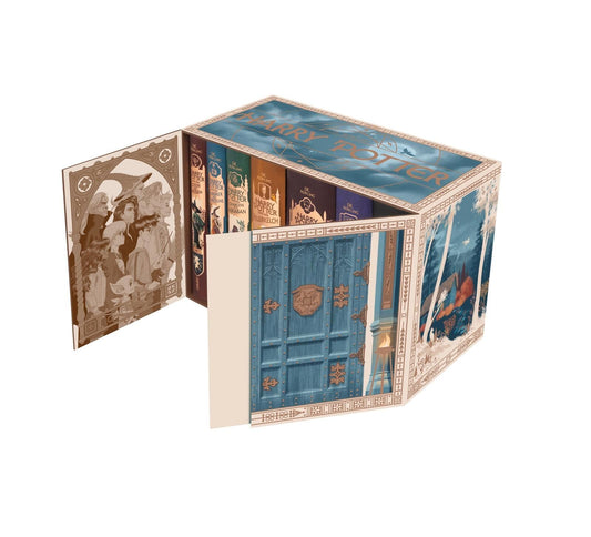 Der neue Harry Potter-Schuber: Band 1-7 in der Neuausgabe + Extra + 1 original Harry Potter Badge Pack