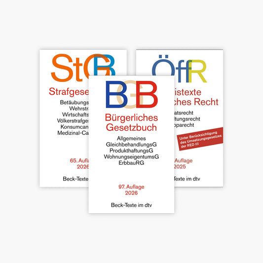 BGB / StGB / ÖffR in der je aktuellen Auflage im Set + exklusive Sticky Notes