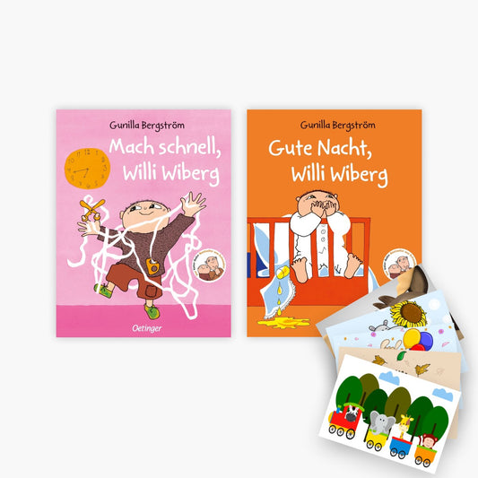 2 Bände von Willi Wiberg im Set + 1 exklusives Postkartenset