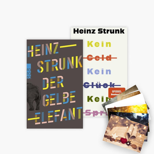 Der gelbe Elefant + Kein Geld Kein Glück Kein Sprit + 1 exklusives Postkartenset