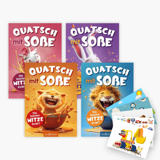 Quatsch mit Soße: 4 Kartenboxen im Set + 1 exklusives Postkartenset