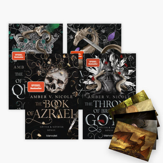 Die Götter und Monster-Reihe Band 1-4 plus 1 exklusives Postkartenset