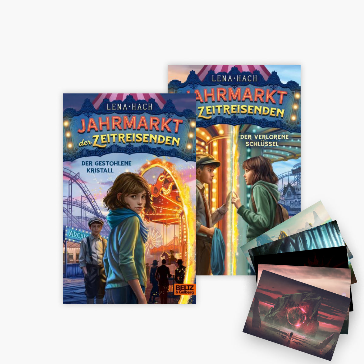 Jahrmarkt der Zeitreisenden Band 1+2 plus 1 exklusives Postkartenset