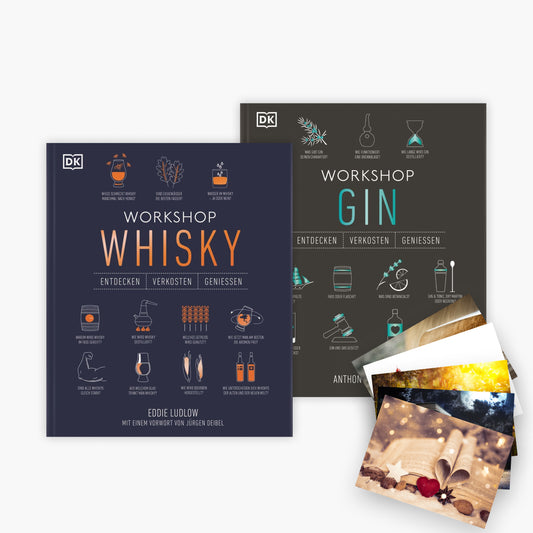 Workshop Whisky + Workshop Gin + 1 exklusives Postkartenset