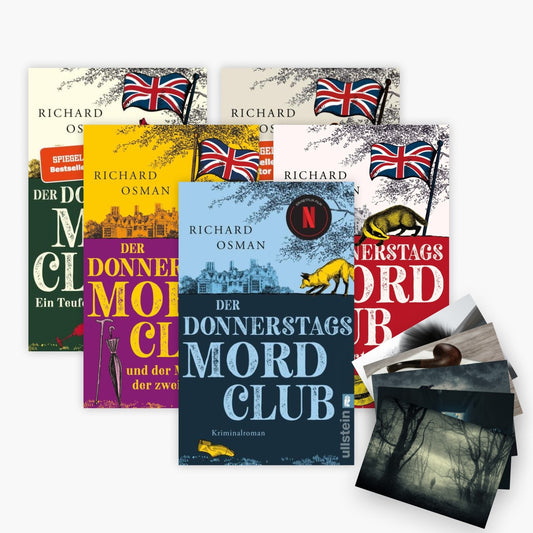 Der Donnerstagsmordclub Band 1-5 plus 1 exklusives Postkartenset