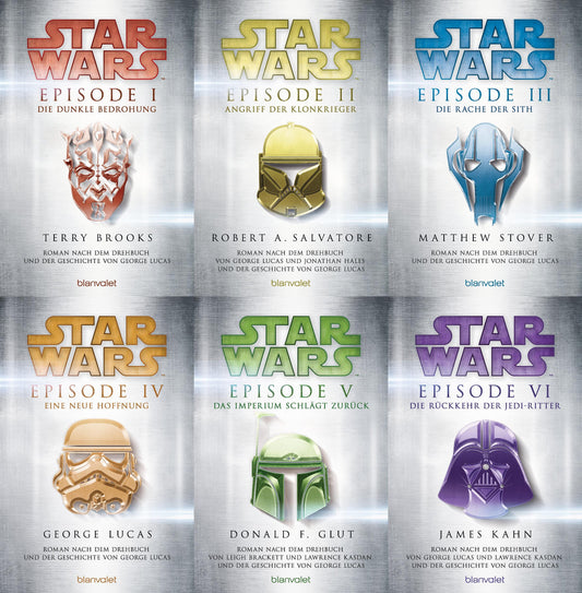 Episode 1 bis 6 Star Wars (TM) + 1 exklusives Postkartenset