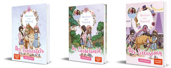 Abenteuer vom Rosenhof Band 1-3 plus 1 exklusives Postkartenset