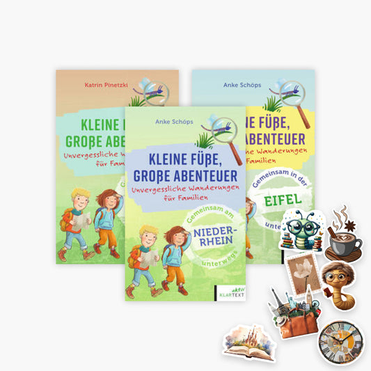 Kleine Füße, große Abenteuer: 3 Bände im Set + 1 exklusives Stickerset