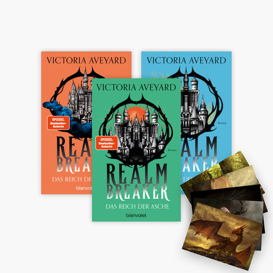 Die Realm Breaker-Saga Band 1-3 plus 1 exklusives Postkartenset