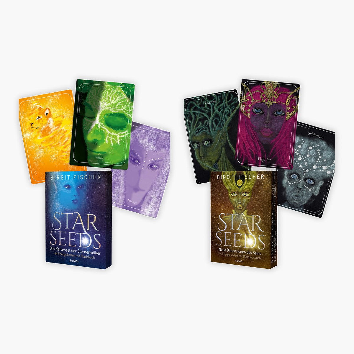 Starseeds: Das Kartenset der Sternenvölker + Kartenset Neue Dimensionen des Seins + 1 exklusives Postkartenset
