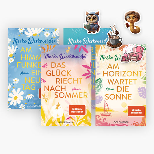 Sommerlesevergnügen von Meike Werkmeister: 4 Romane im Set + 1 exklusives Stickerset
