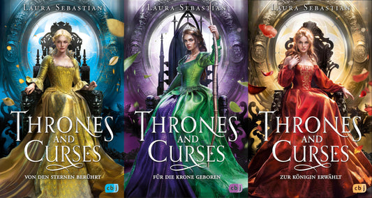 Die Thrones and Curses-Reihe Band 1-3 plus 1 exklusives Postkartenset