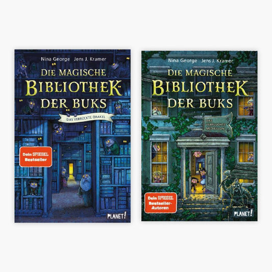 Die magische Bibliothek der Buks Band 1+2 plus 1 exklusives Postkartenset